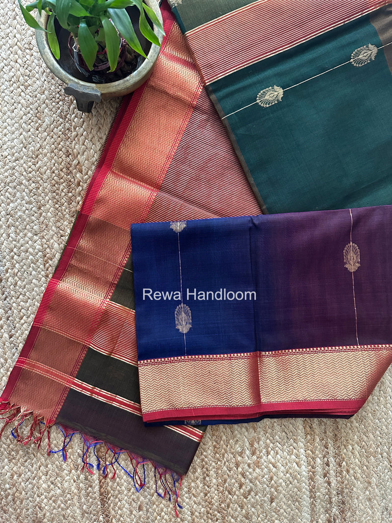 Maheshwari Violet Shaded Butta Saree BLSS04