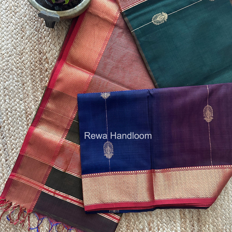 Maheshwari Violet Shaded Butta Saree BLSS04