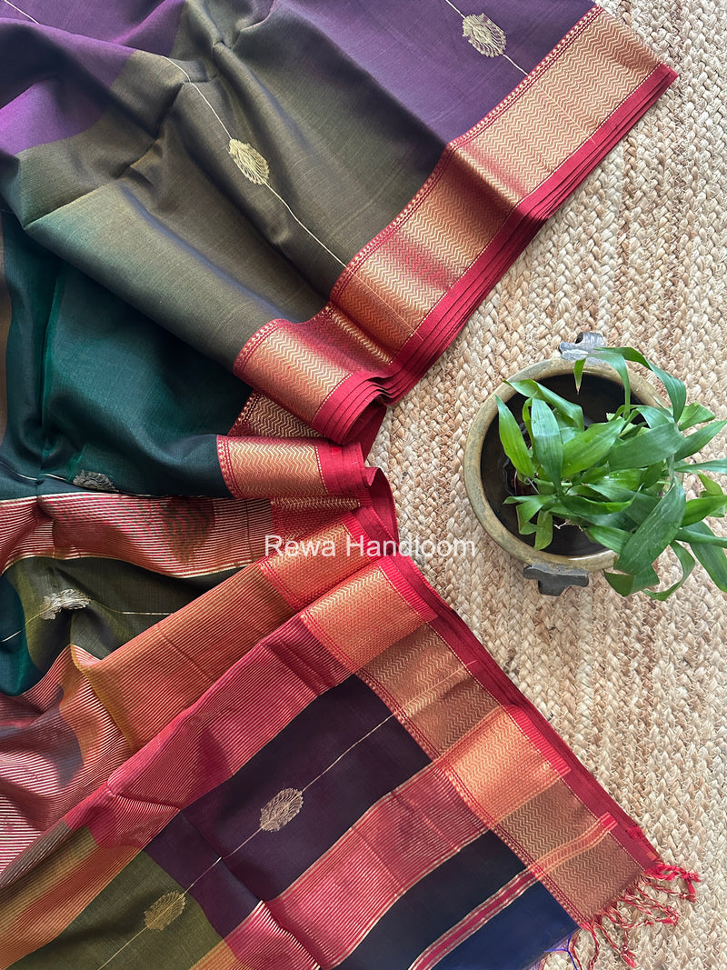 Maheshwari Violet Shaded Butta Saree BLSS04