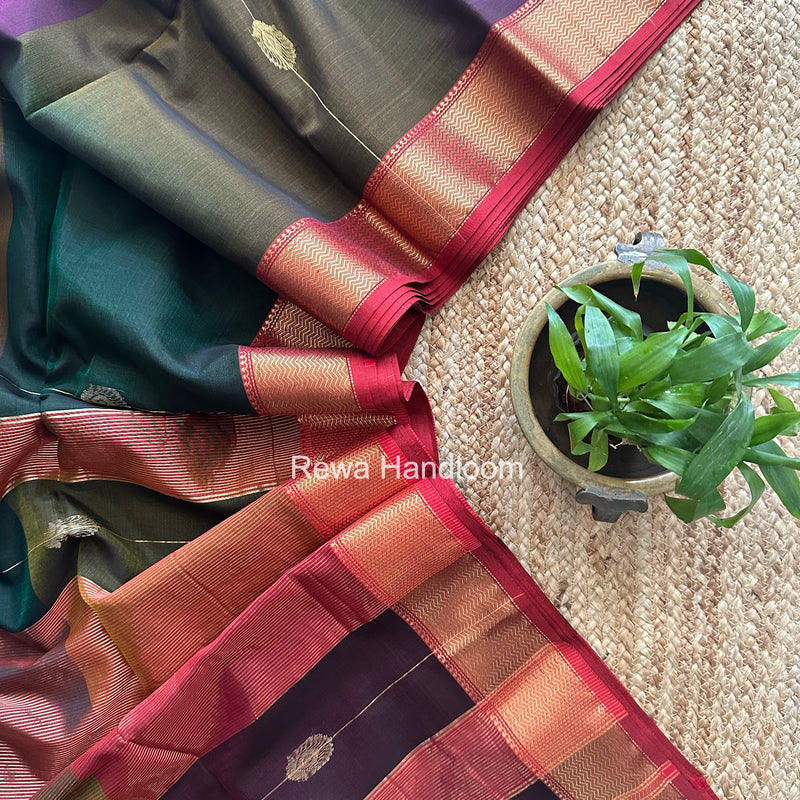 Maheshwari Violet Shaded Butta Saree BLSS04