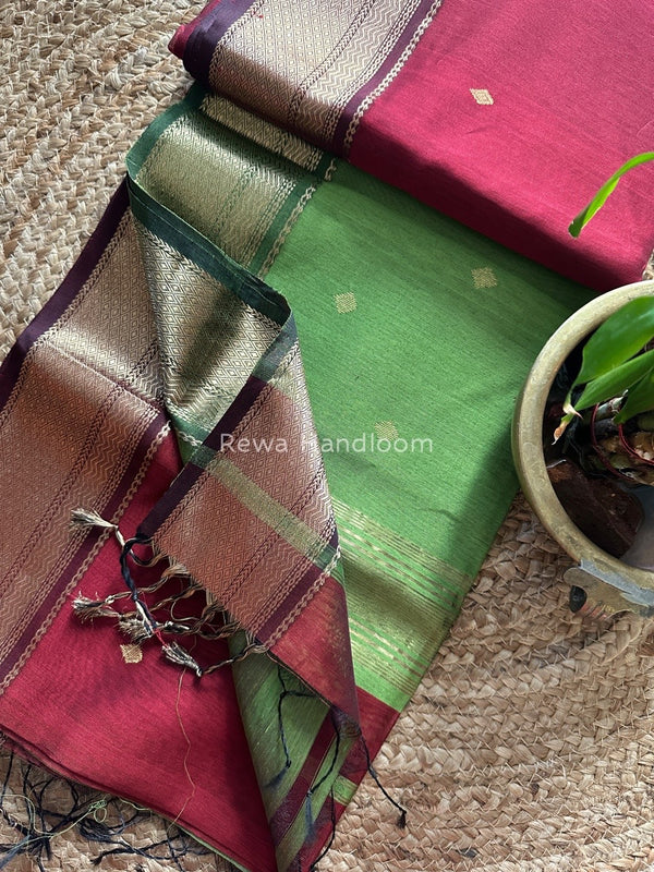 Zari Butti Maheshwari Saree