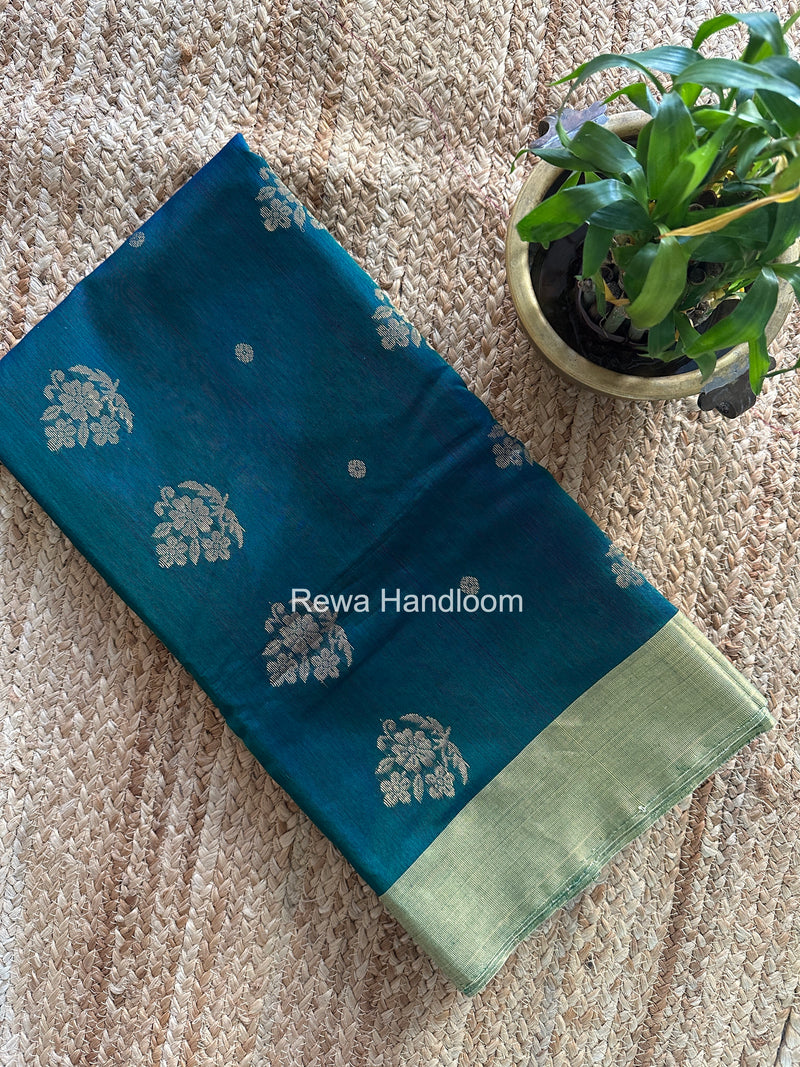Morpankhi Chanderi Butta Silk Saree BSC019