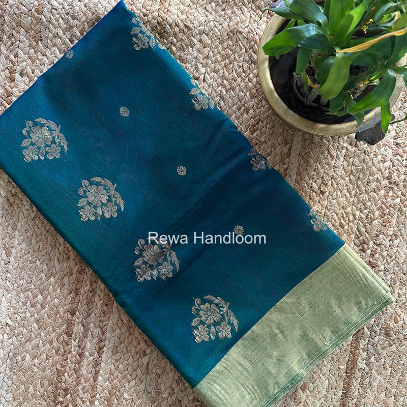 Morpankhi Chanderi Butta Silk Saree BSC019