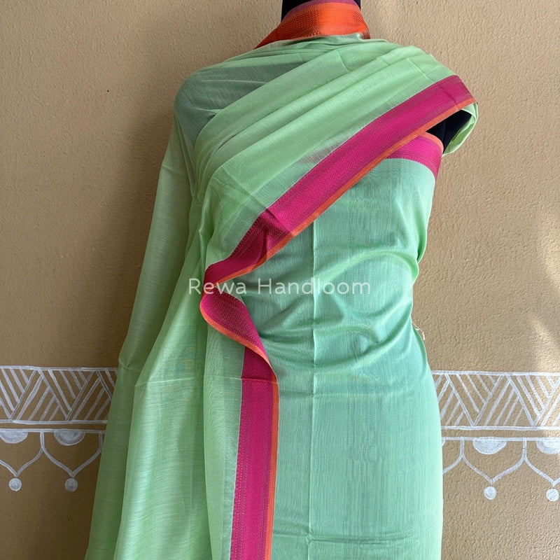 Maheshwari Aqua Green Multicolour Dress Material RTP020