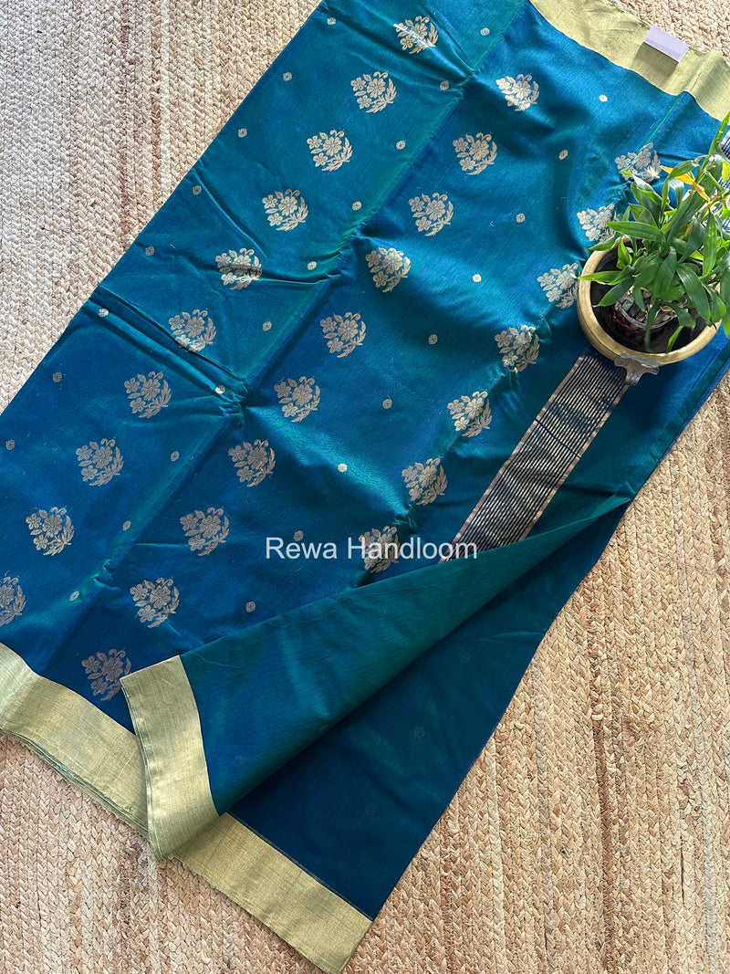 Morpankhi Chanderi Butta Silk Saree BSC019