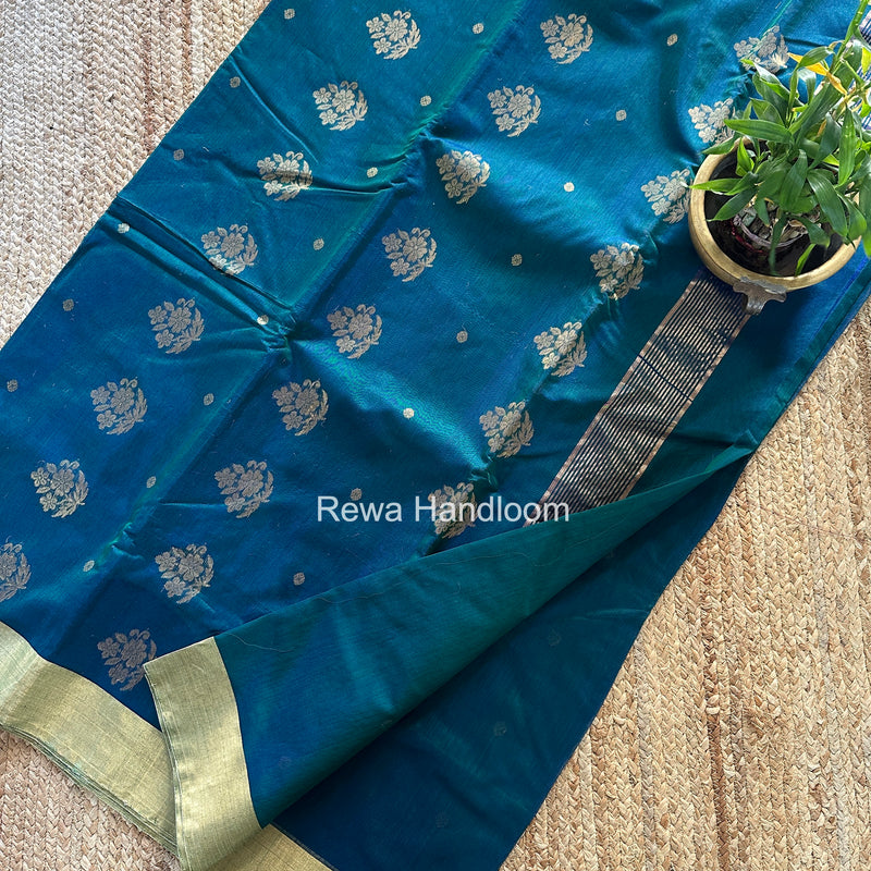 Morpankhi Chanderi Butta Silk Saree BSC019