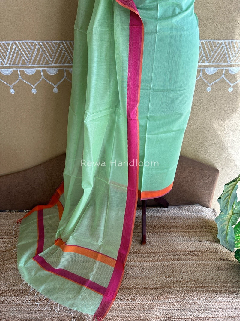 Maheshwari Aqua Green Multicolour Dress Material RTP020