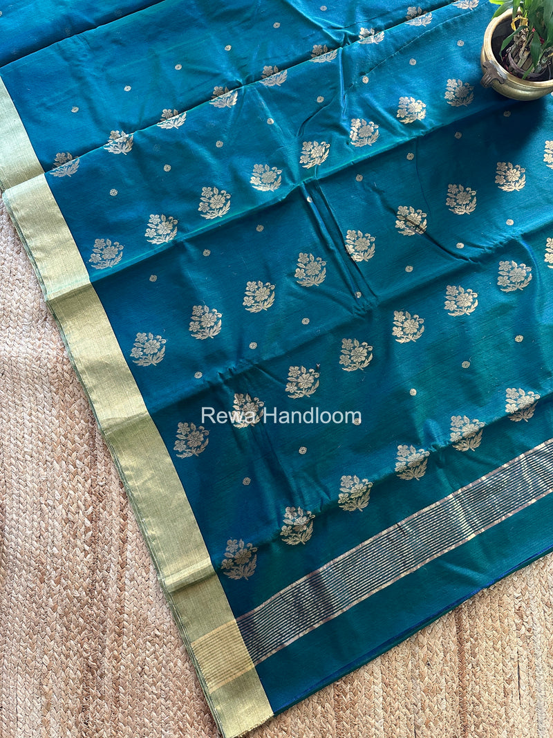 Morpankhi Chanderi Butta Silk Saree BSC019