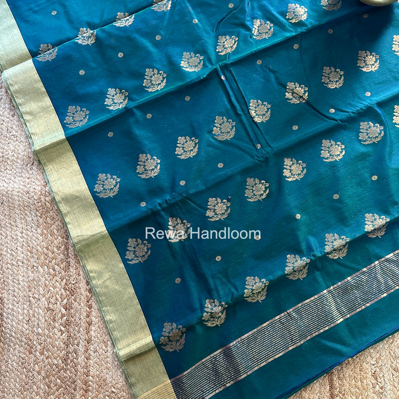 Morpankhi Chanderi Butta Silk Saree BSC019