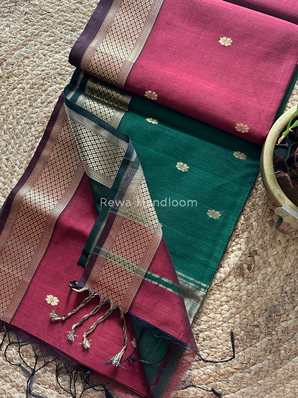 Zari Butti Maheshwari Saree