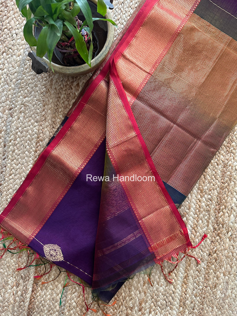 Maheshwari Violet Shaded Butta Saree BLSS022