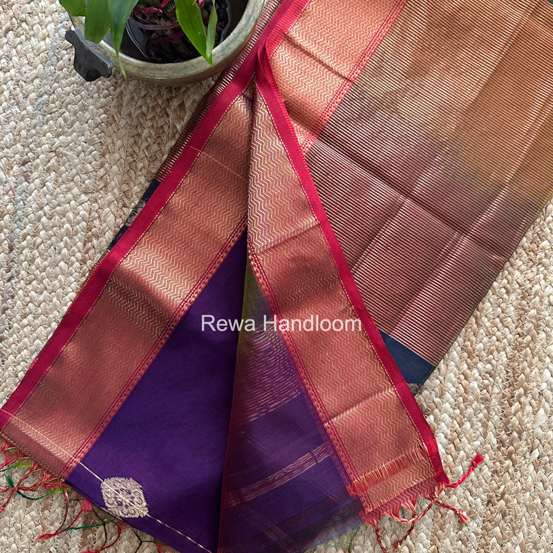 Maheshwari Violet Shaded Butta Saree BLSS022