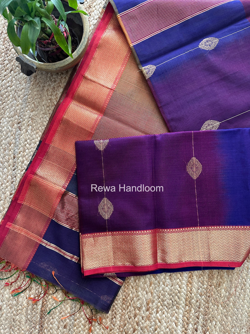 Maheshwari Violet Shaded Butta Saree BLSS022