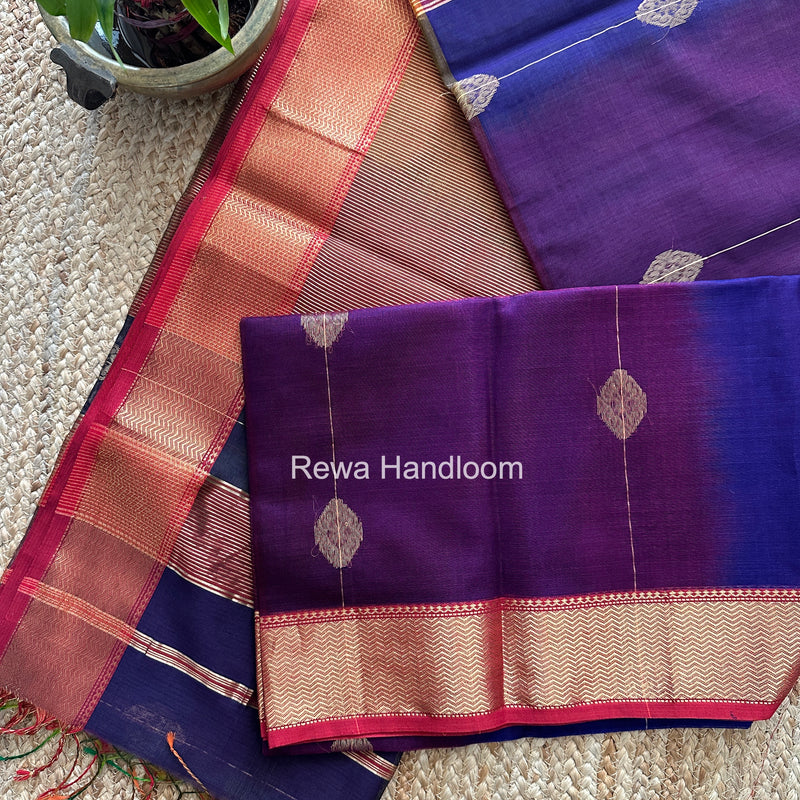 Maheshwari Violet Shaded Butta Saree BLSS022