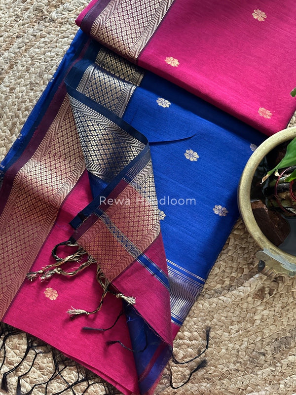 Zari Butti Maheshwari Saree