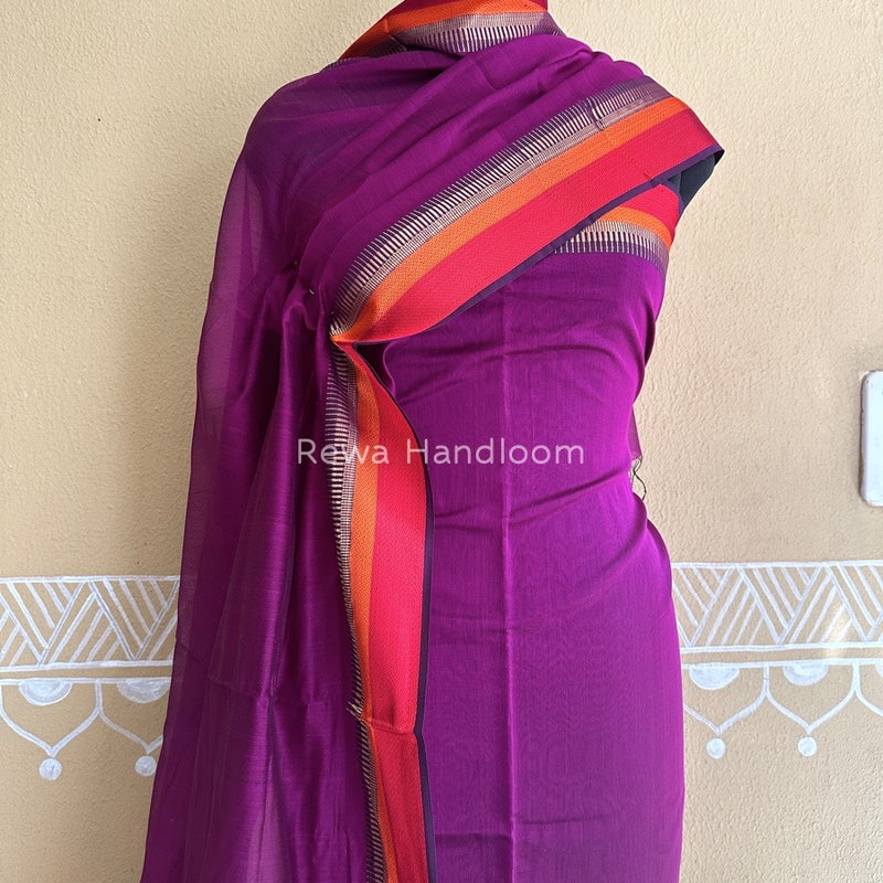 Maheshwari Violet Multicolour Dress Material RTP031