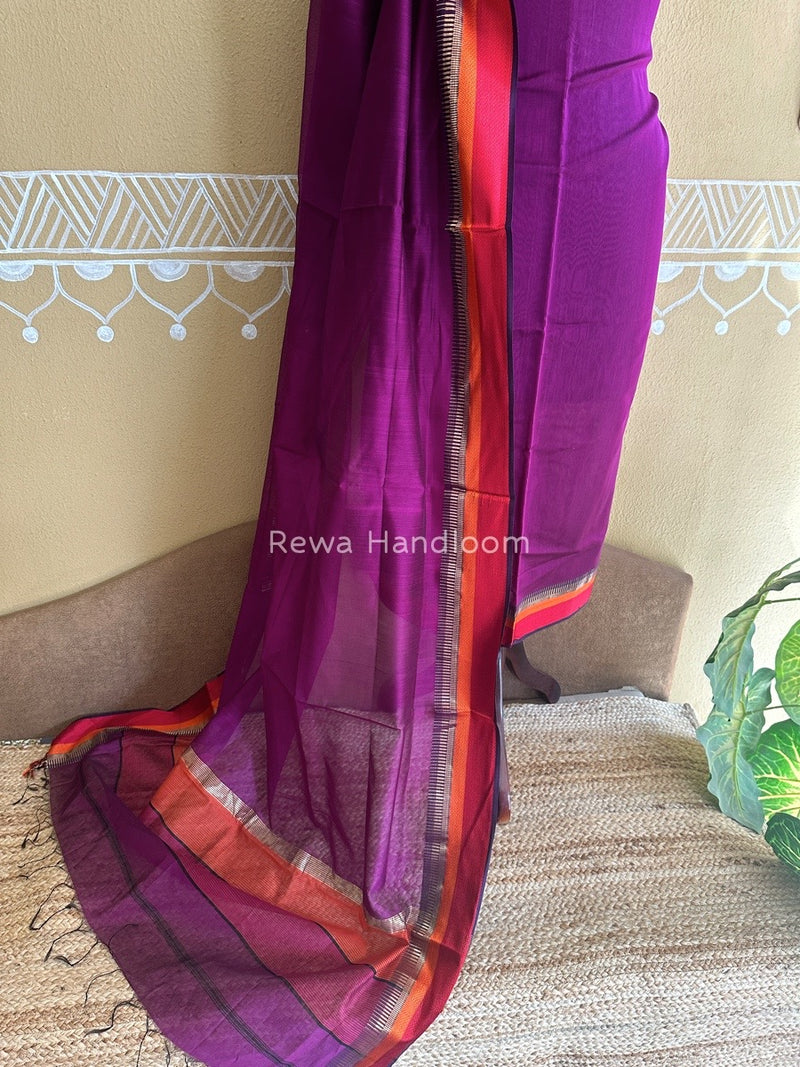 Maheshwari Violet Multicolour Dress Material RTP031