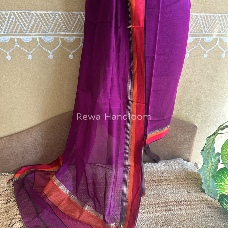 Maheshwari Violet Multicolour Dress Material RTP031