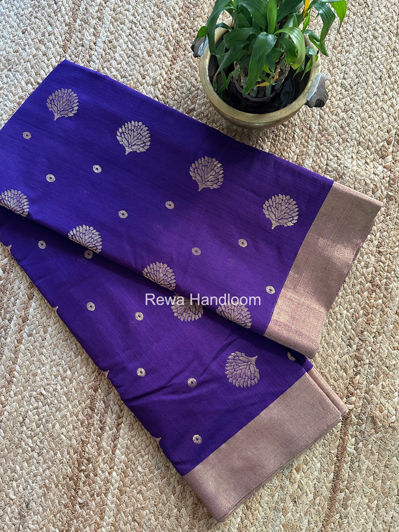 Chanderi Butta Zari Border Saree
