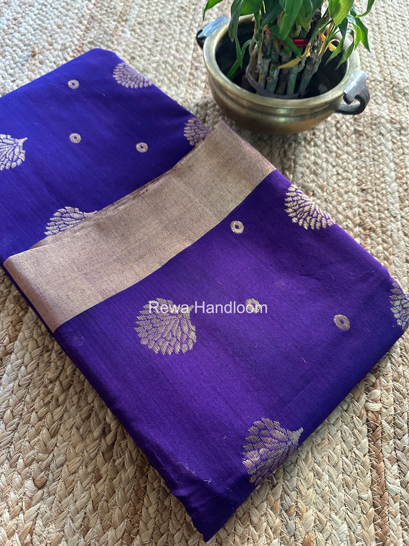 Purple Chanderi Butta Zari Border Saree BSC018