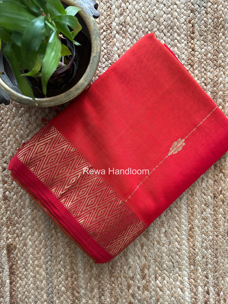 Maheshwari Red Shaded Butta Saree BLSS031