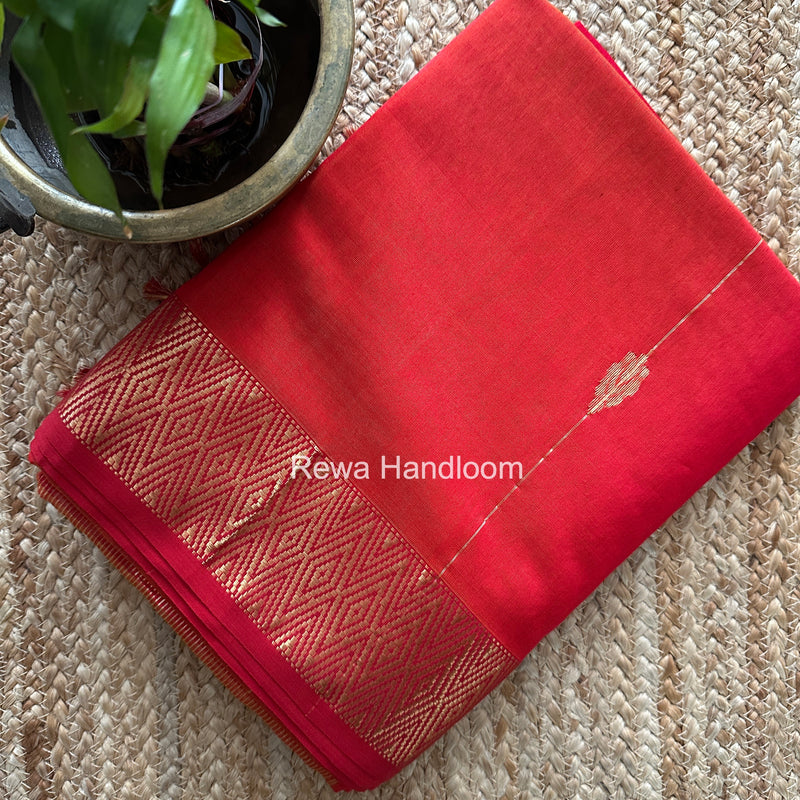 Maheshwari Red Shaded Butta Saree BLSS031