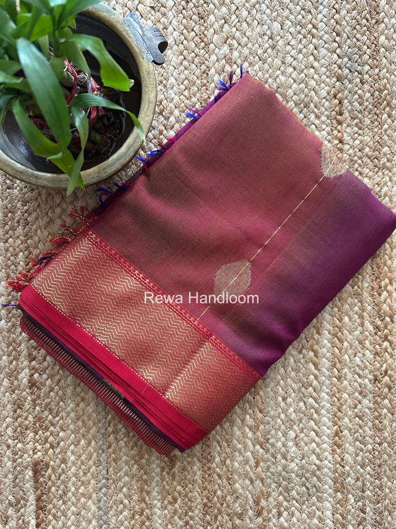 Maheshwari Purple Shaded Butta Saree BLSS018