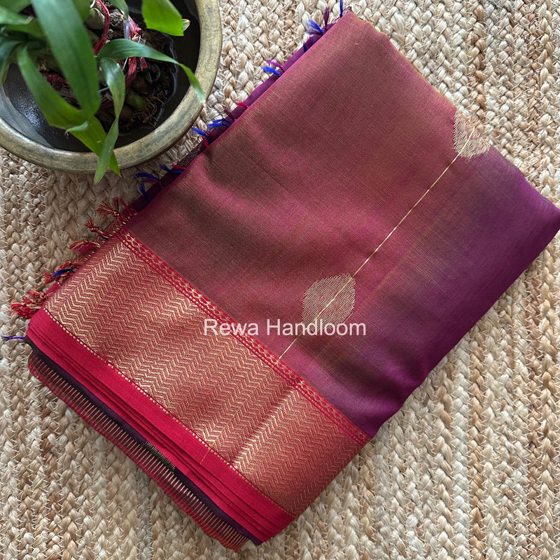 Maheshwari Purple Shaded Butta Saree BLSS018