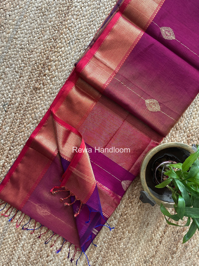 Maheshwari Shaded Butta Saree