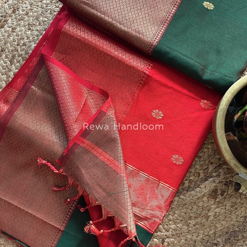 Maheshwari Zari Skirt Butti Saree