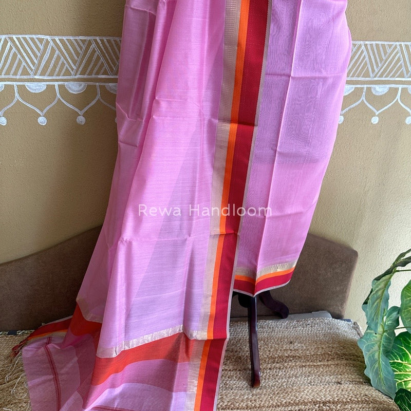 Maheshwari Baby Pink Multicolour Dress Material RTP034