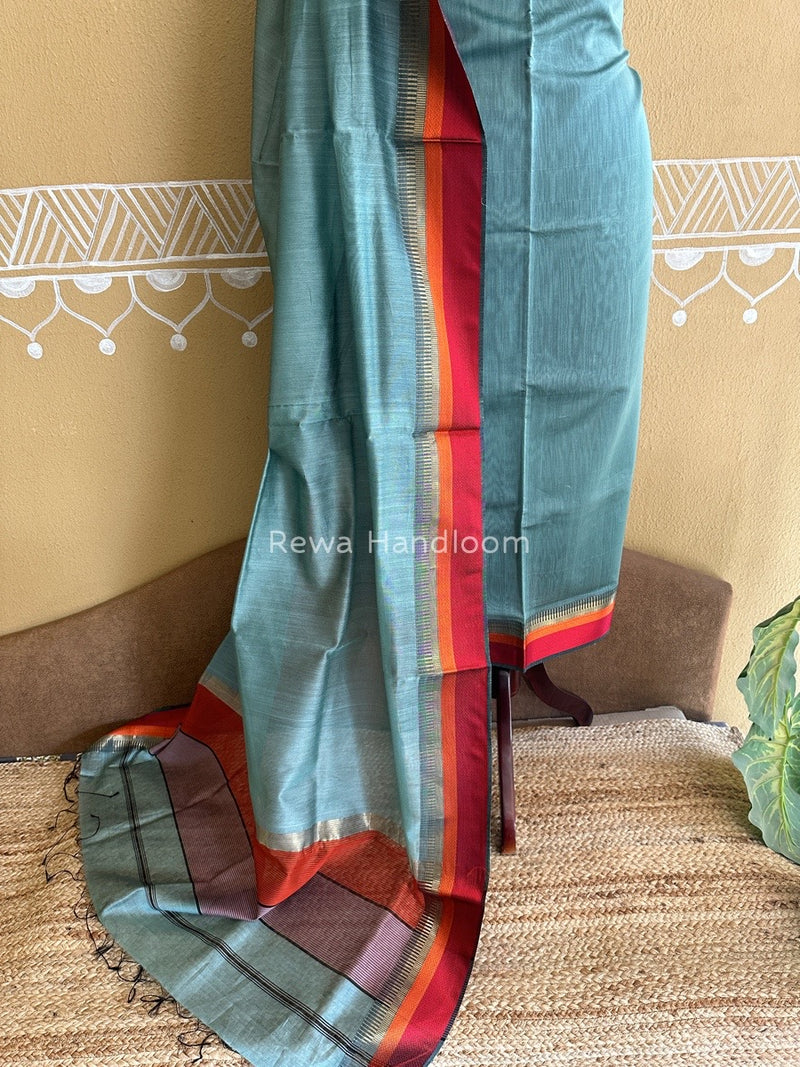 Maheshwari Cement Grey Multicolour Dress Material RTP018