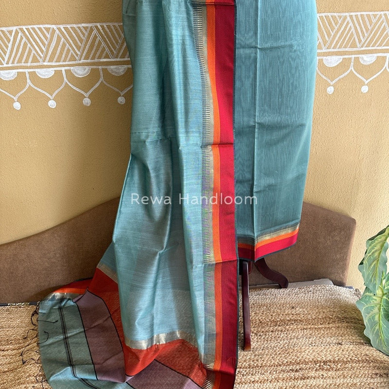Maheshwari Cement Grey Multicolour Dress Material RTP018