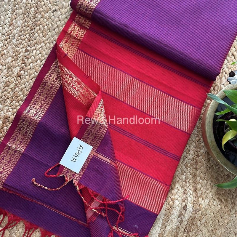 Maheshwari Garbha Reshami Silk Saree