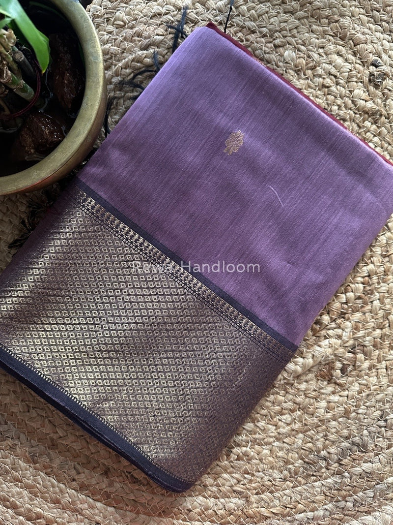 Maheshwari Lavender Zari Skirt Butti Saree ZSB0101