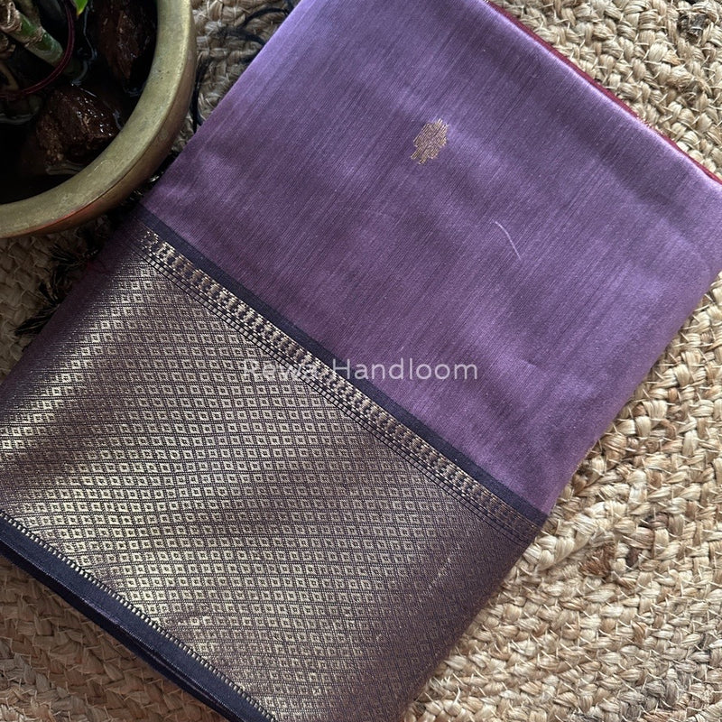 Maheshwari Lavender Zari Skirt Butti Saree ZSB0101