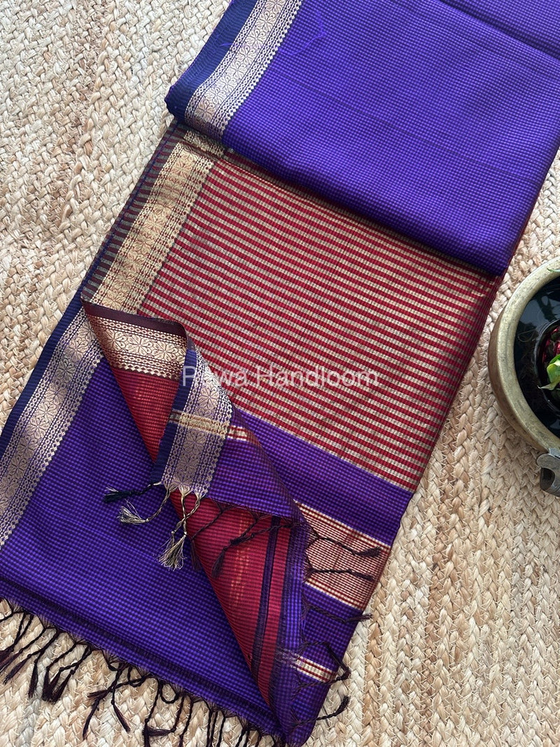 Maheshwari Garbha Reshami Silk Saree