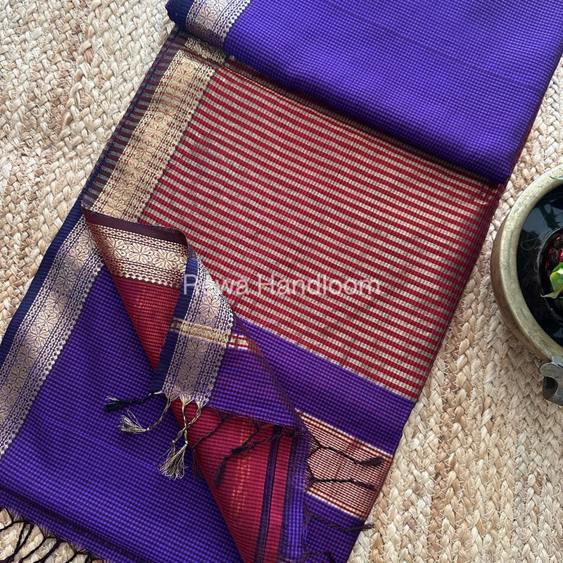 Maheshwari Garbha Reshami Silk Saree