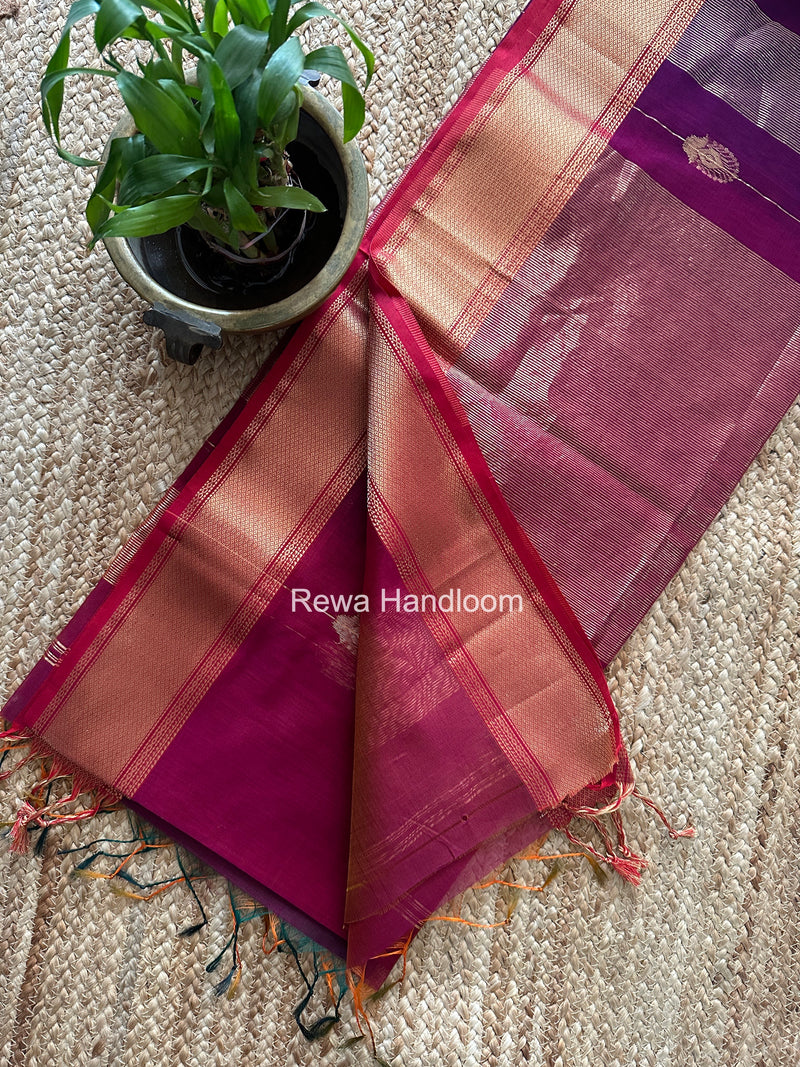 Maheshwari Magenta Shaded Butta Saree BLSS07