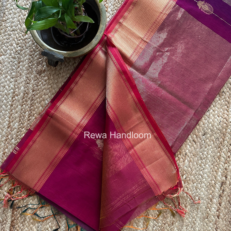 Maheshwari Magenta Shaded Butta Saree BLSS07