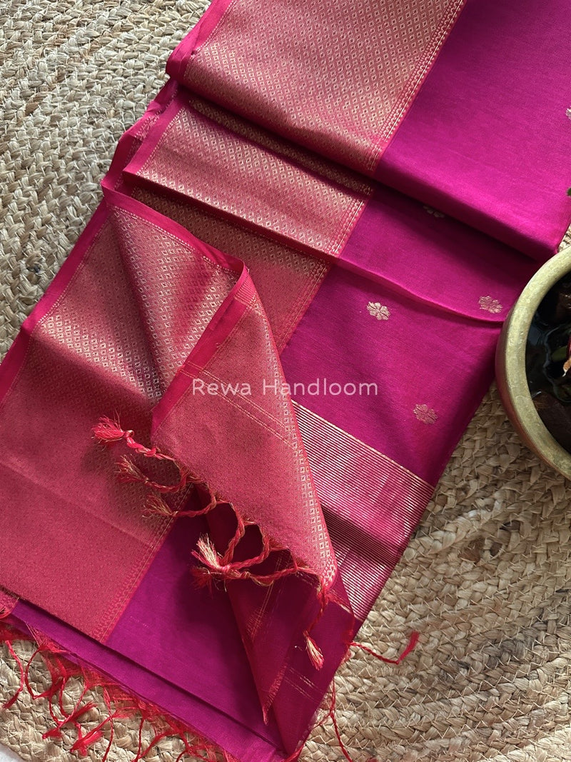 Maheshwari Zari Skirt Butti Saree