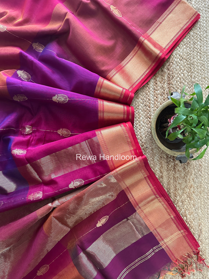Maheshwari Magenta Shaded Butta Saree BLSS07