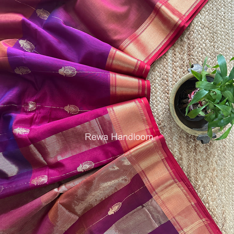 Maheshwari Magenta Shaded Butta Saree BLSS07