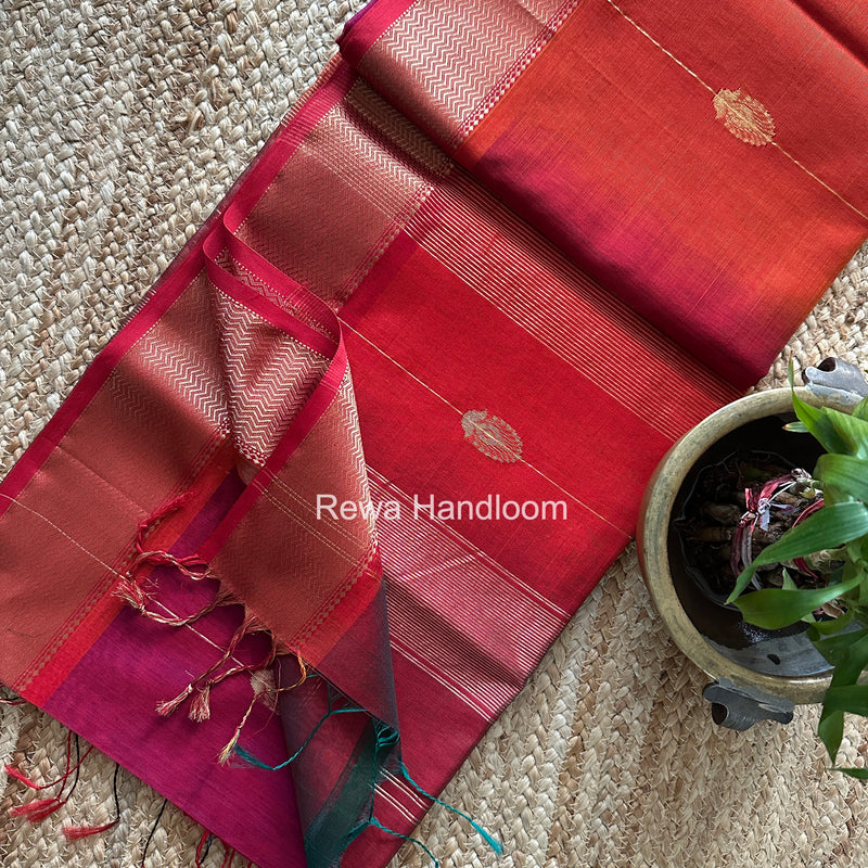 Maheshwari Shaded Butta Saree