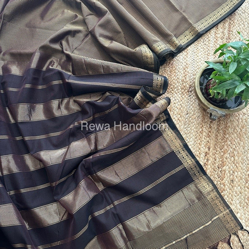 Maheshwari Purple Garbha Reshami Silk Saree GS226