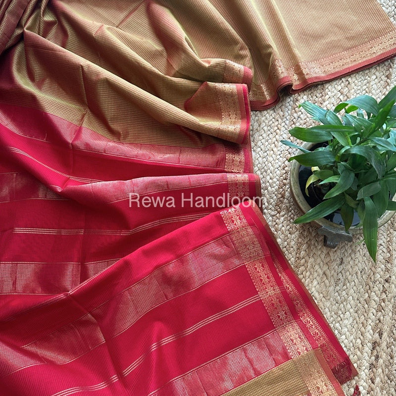 Maheshwari Garbha Reshami Silk Saree