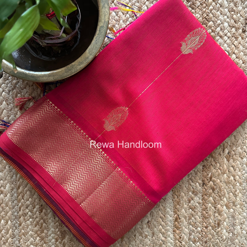 Maheshwari Pink Shaded Butta Saree BLSS03