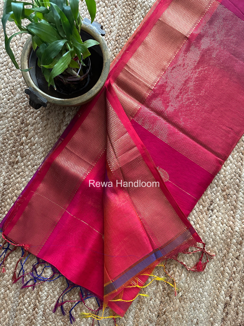 Maheshwari Pink Shaded Butta Saree BLSS03