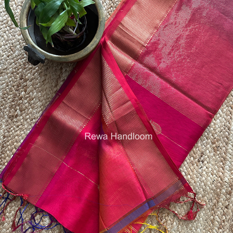 Maheshwari Pink Shaded Butta Saree BLSS03