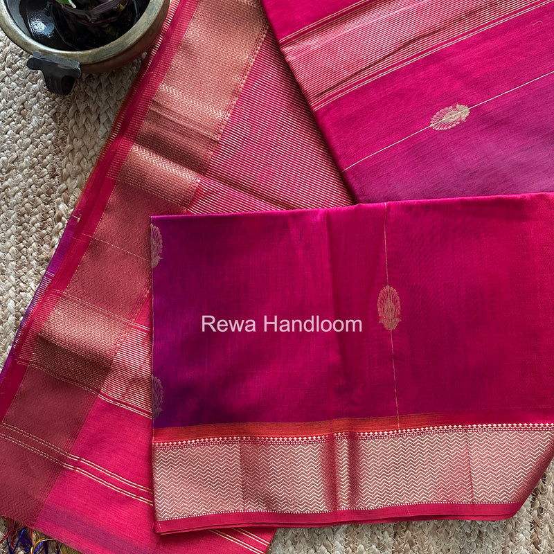 Maheshwari Pink Shaded Butta Saree BLSS03
